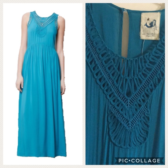 anthro maxi dress